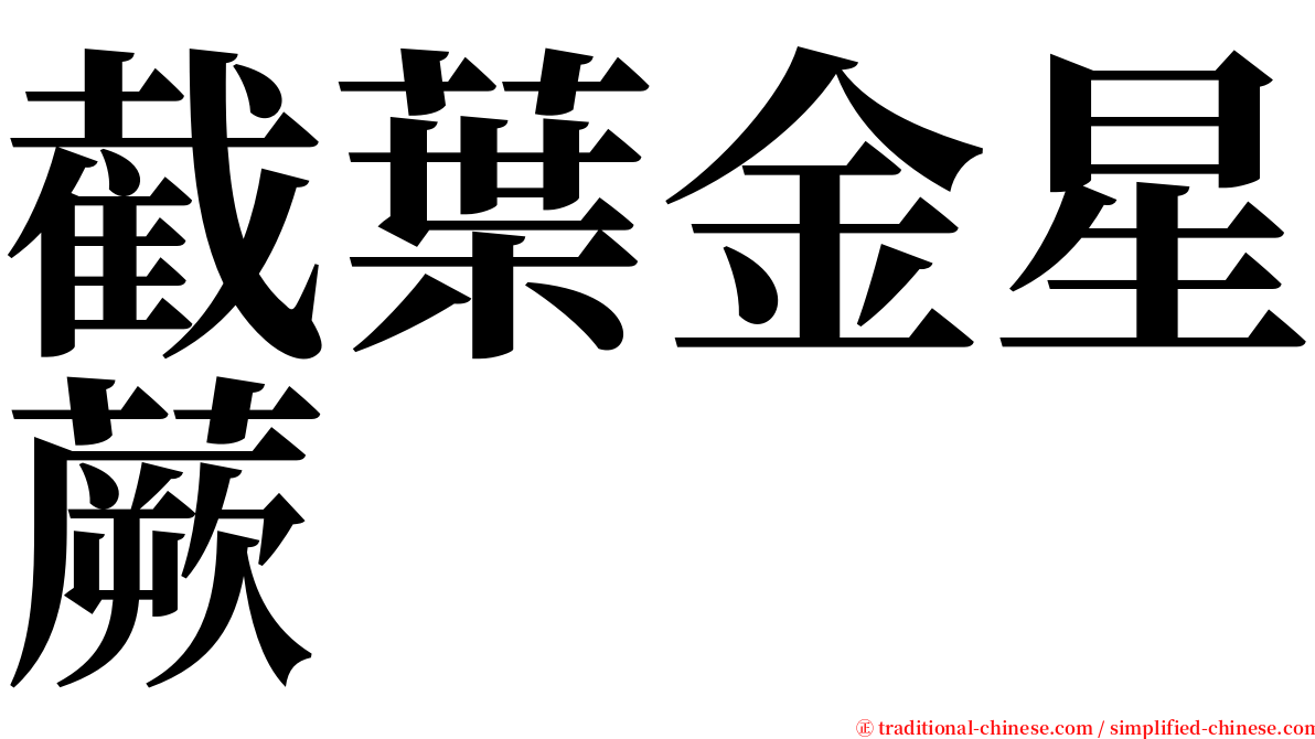 截葉金星蕨 serif font