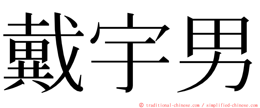 戴宇男 ming font