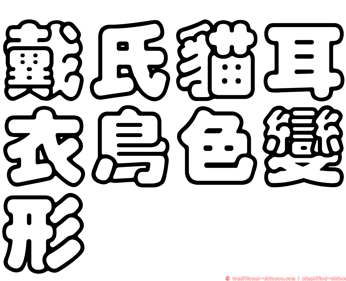 戴氏貓耳衣鳥色變形