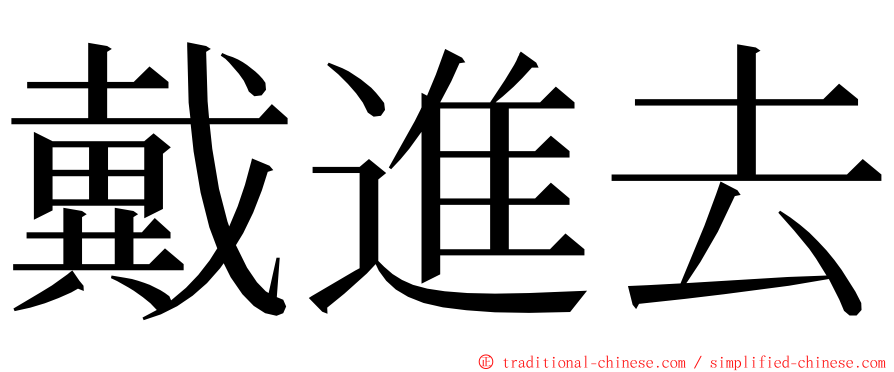 戴進去 ming font