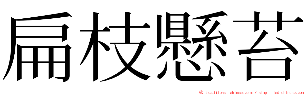 扁枝懸苔 ming font