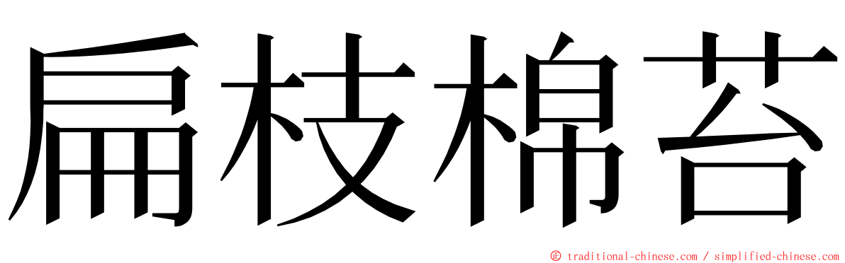 扁枝棉苔 ming font