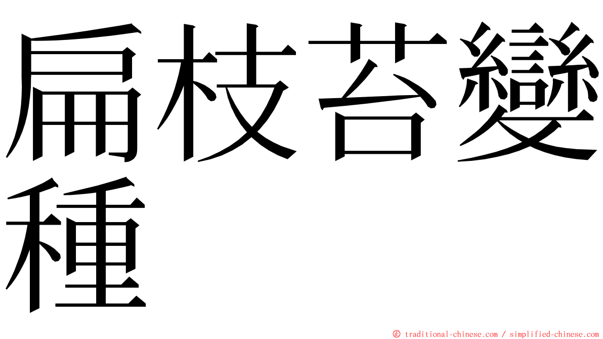 扁枝苔變種 ming font