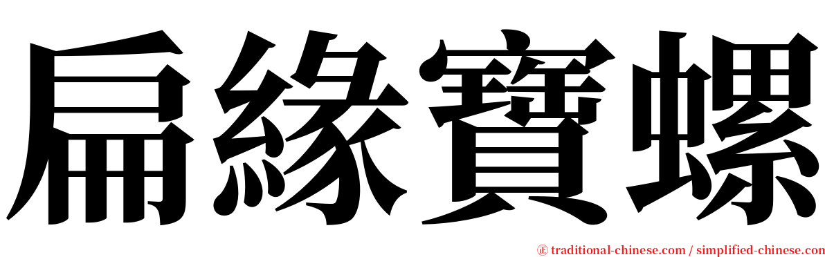 扁緣寶螺 serif font