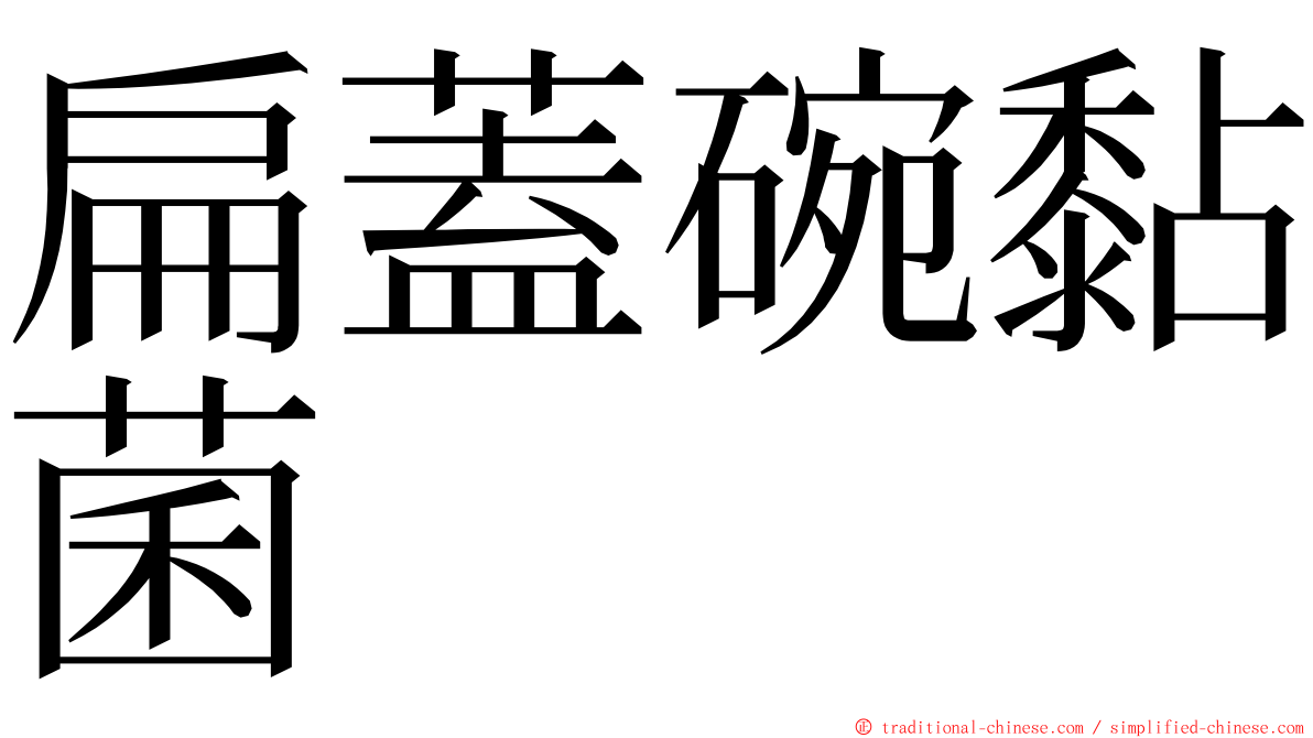 扁蓋碗黏菌 ming font