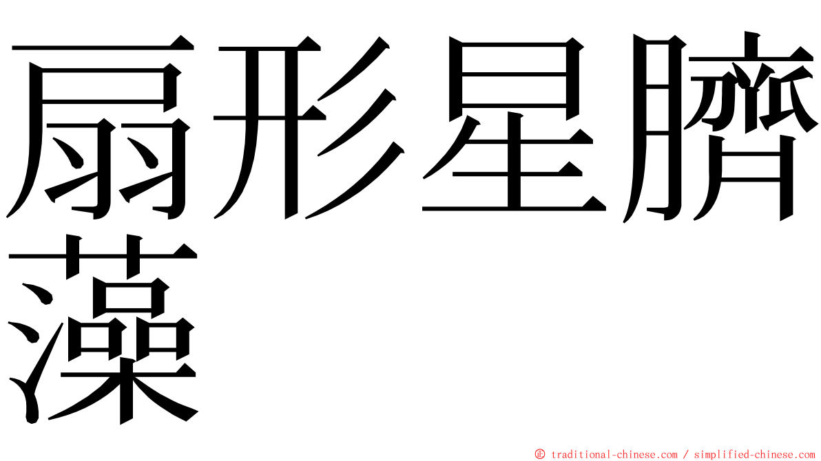 扇形星臍藻 ming font