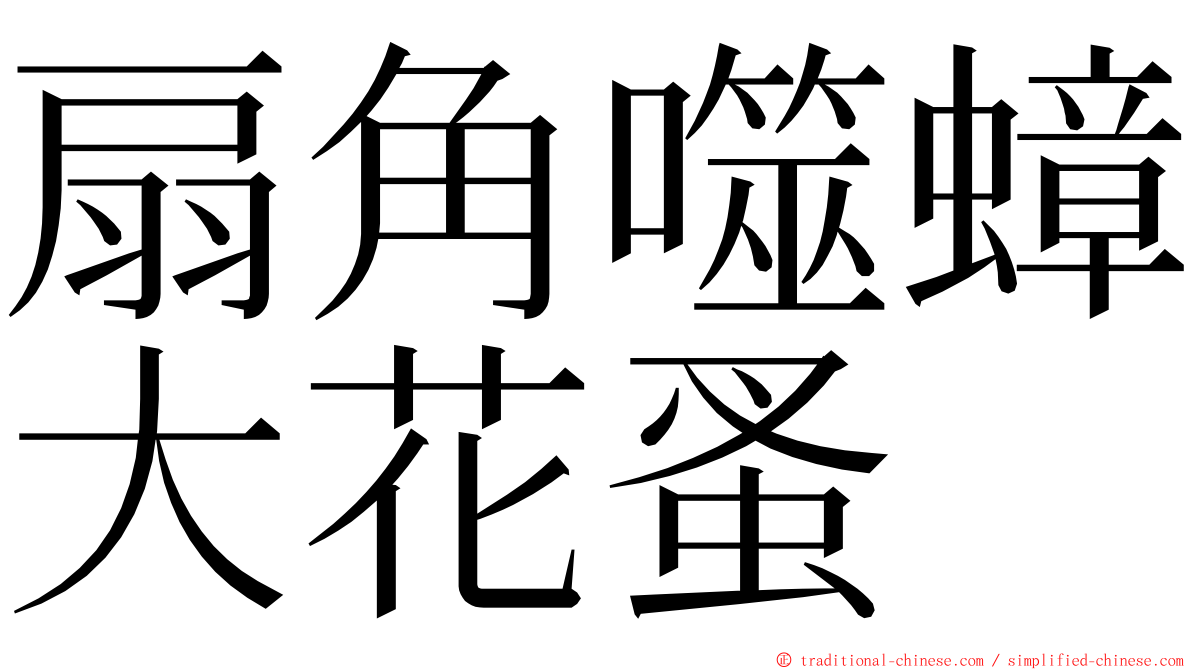 扇角噬蟑大花蚤 ming font