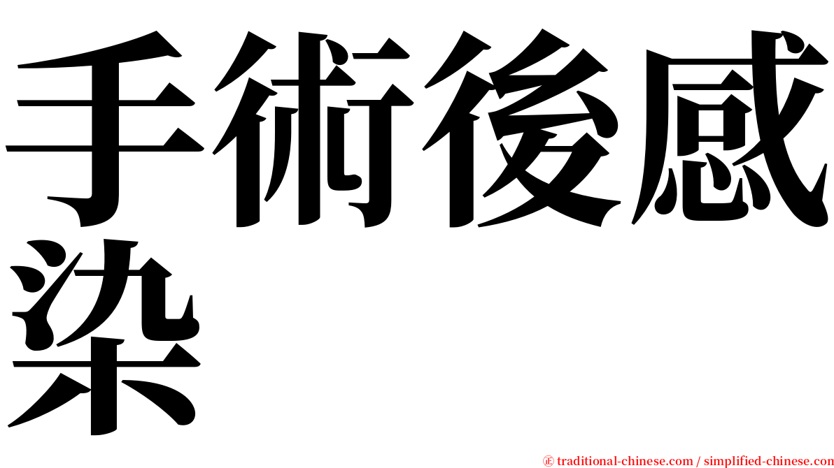 手術後感染 serif font