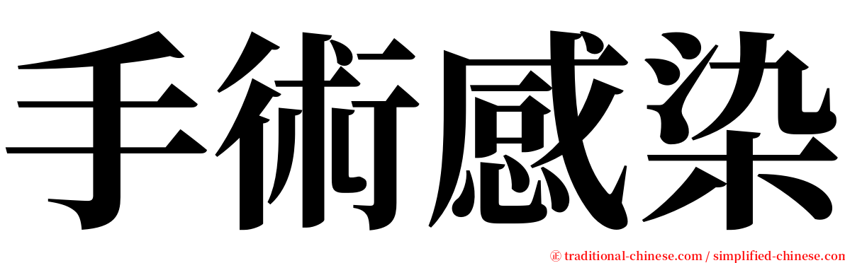 手術感染 serif font