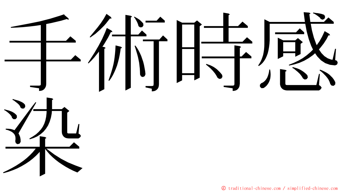 手術時感染 ming font