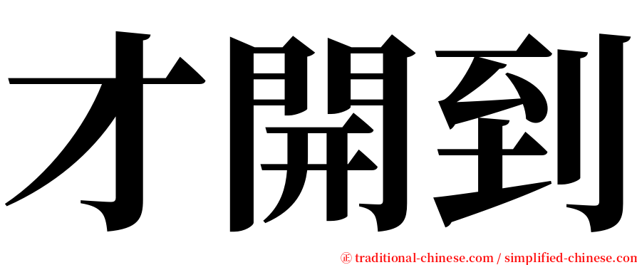 才開到 serif font