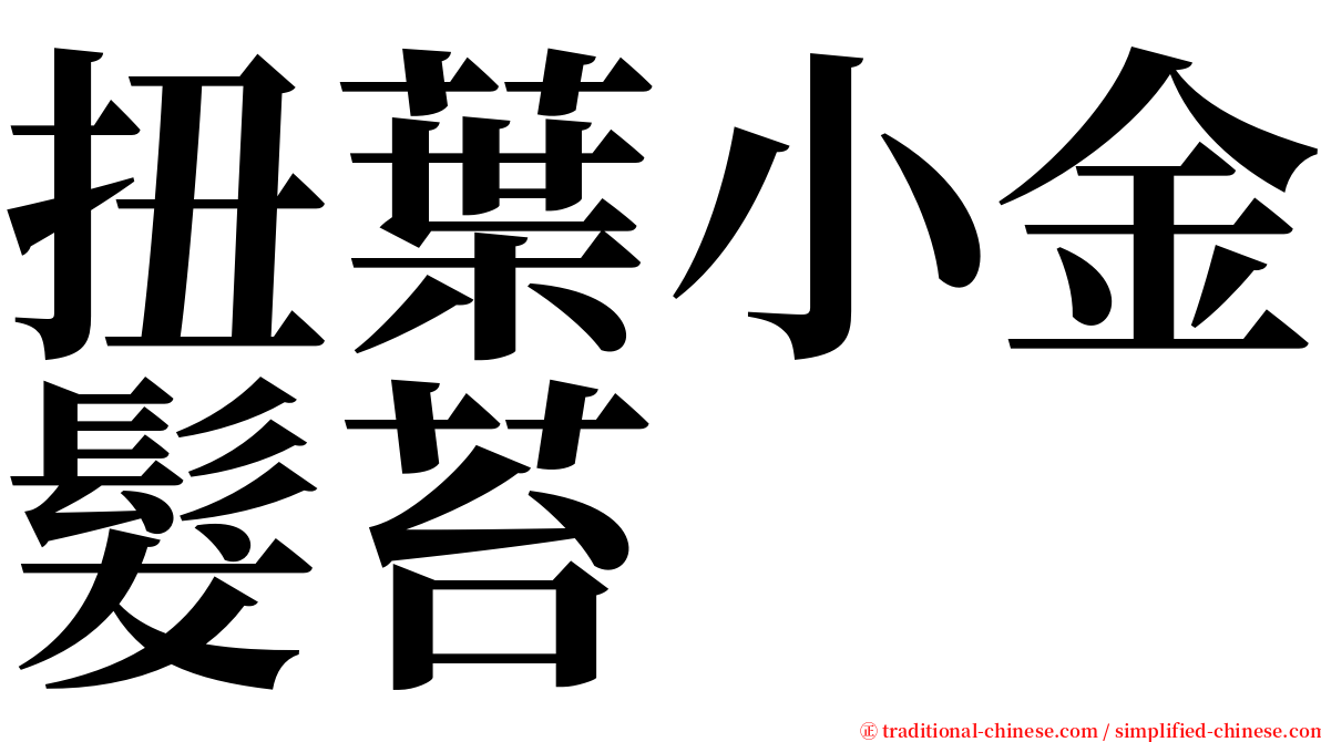 扭葉小金髮苔 serif font