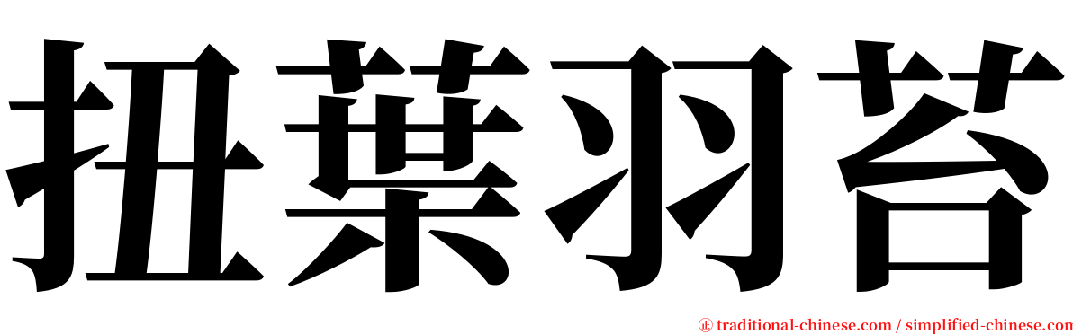 扭葉羽苔 serif font