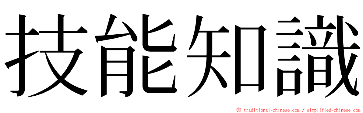 技能知識 ming font