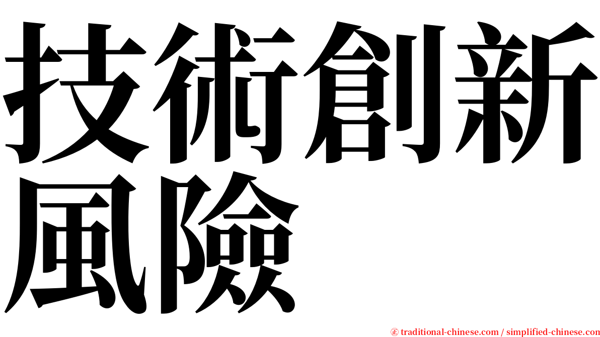 技術創新風險 serif font