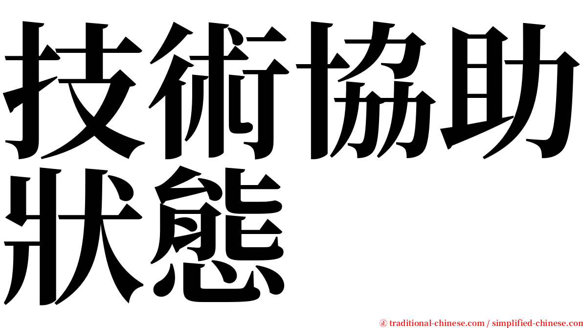 技術協助狀態 serif font