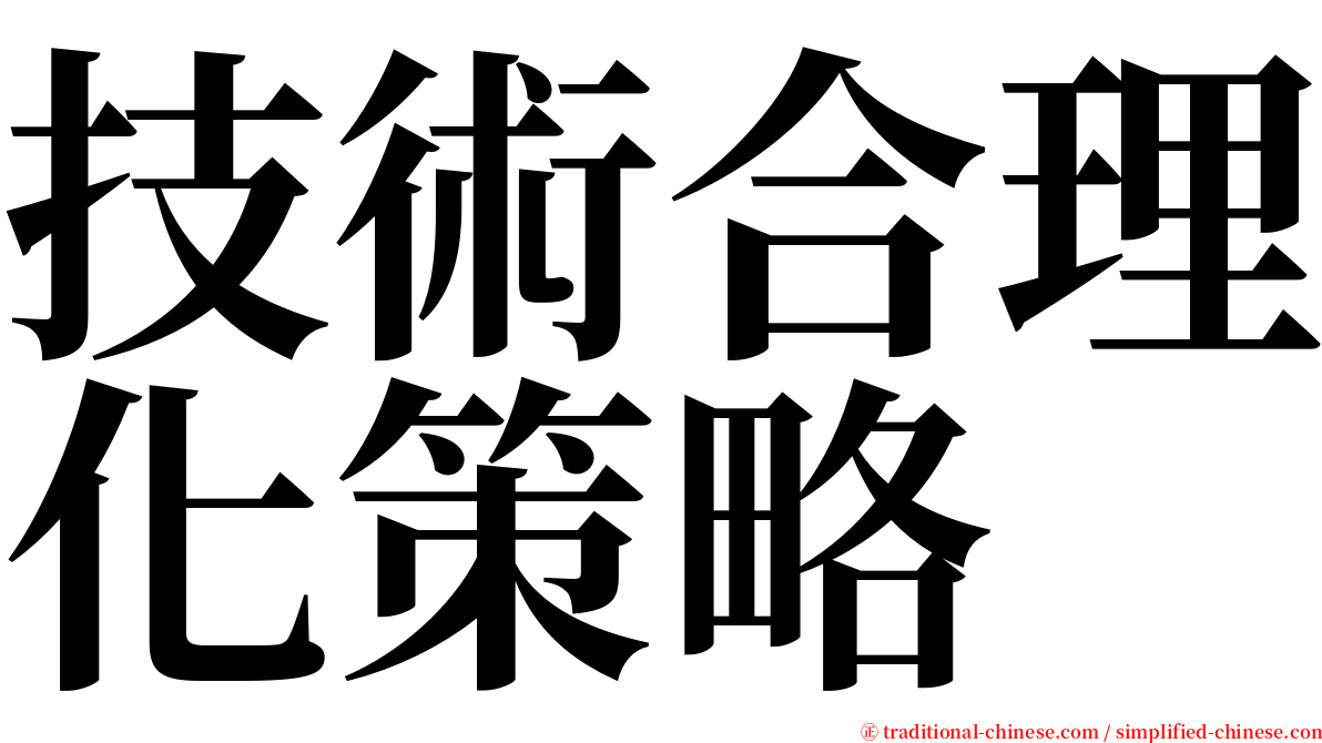 技術合理化策略 serif font