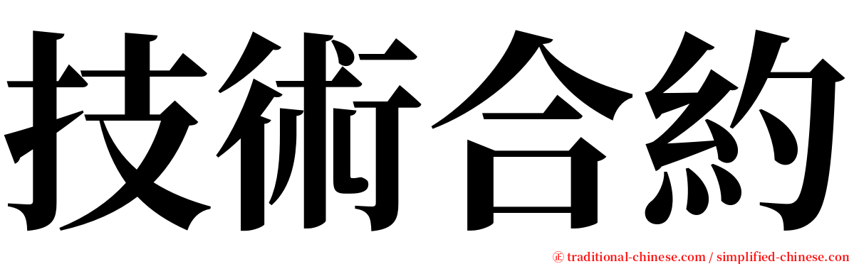 技術合約 serif font