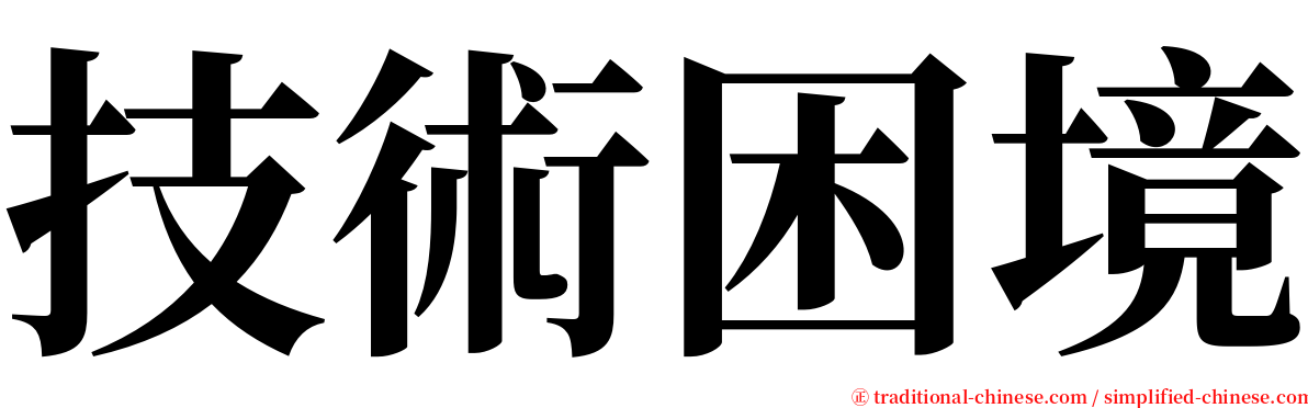 技術困境 serif font