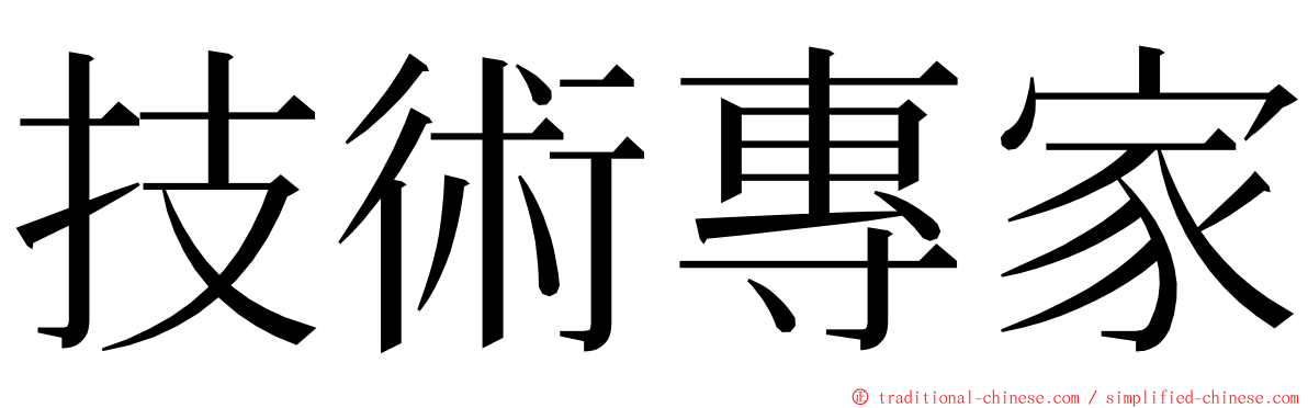 技術專家 ming font