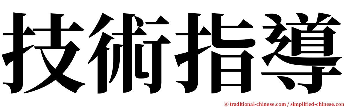 技術指導 serif font