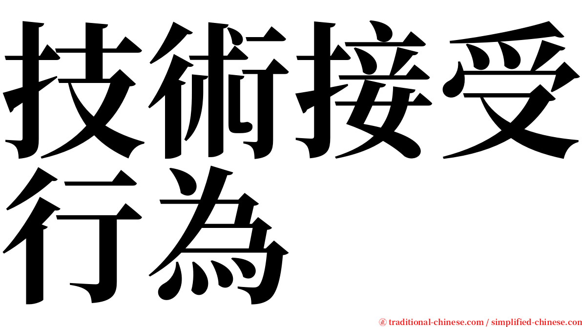 技術接受行為 serif font