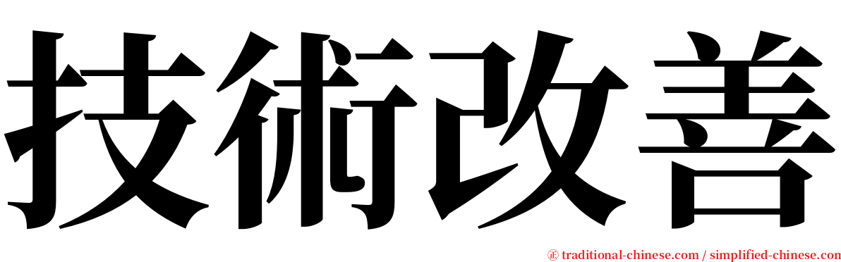 技術改善 serif font