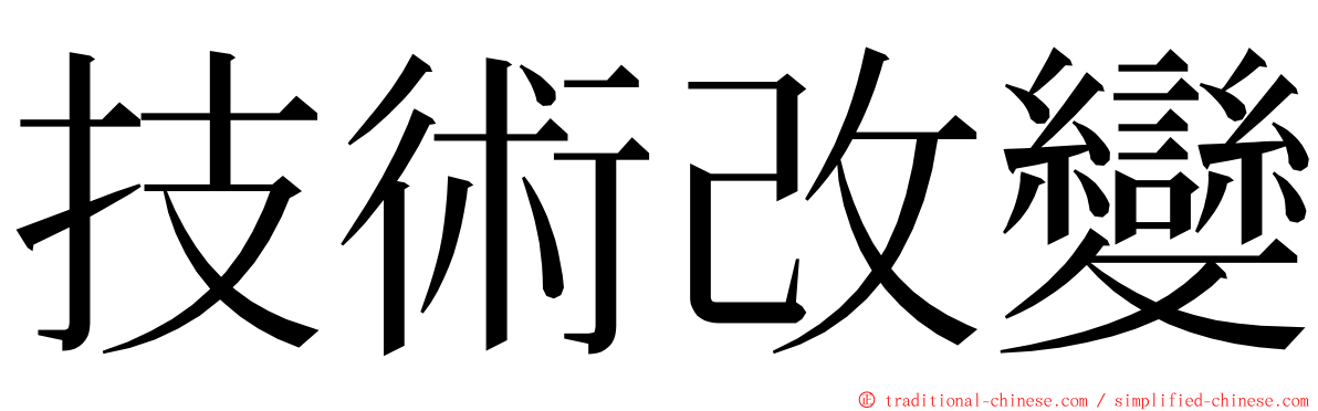 技術改變 ming font