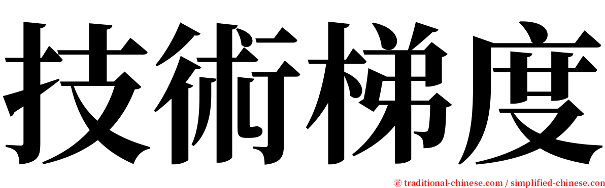 技術梯度 serif font