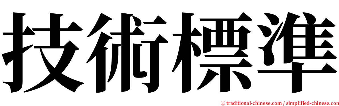 技術標準 serif font