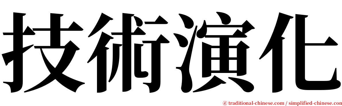 技術演化 serif font