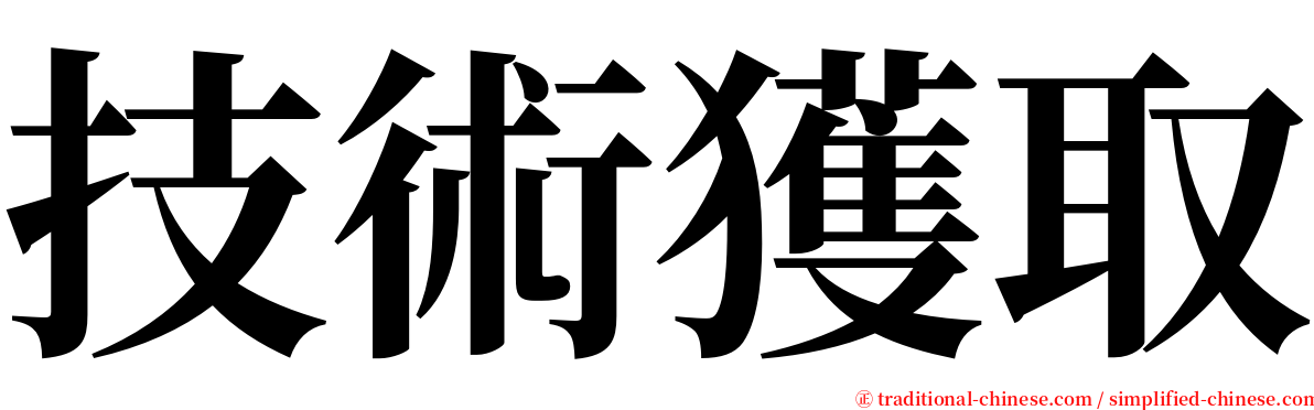 技術獲取 serif font