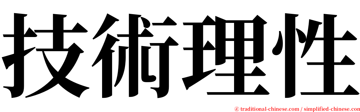 技術理性 serif font