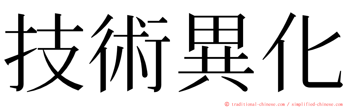 技術異化 ming font