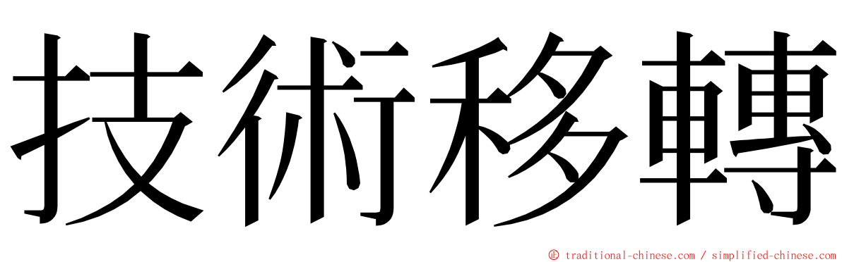 技術移轉 ming font