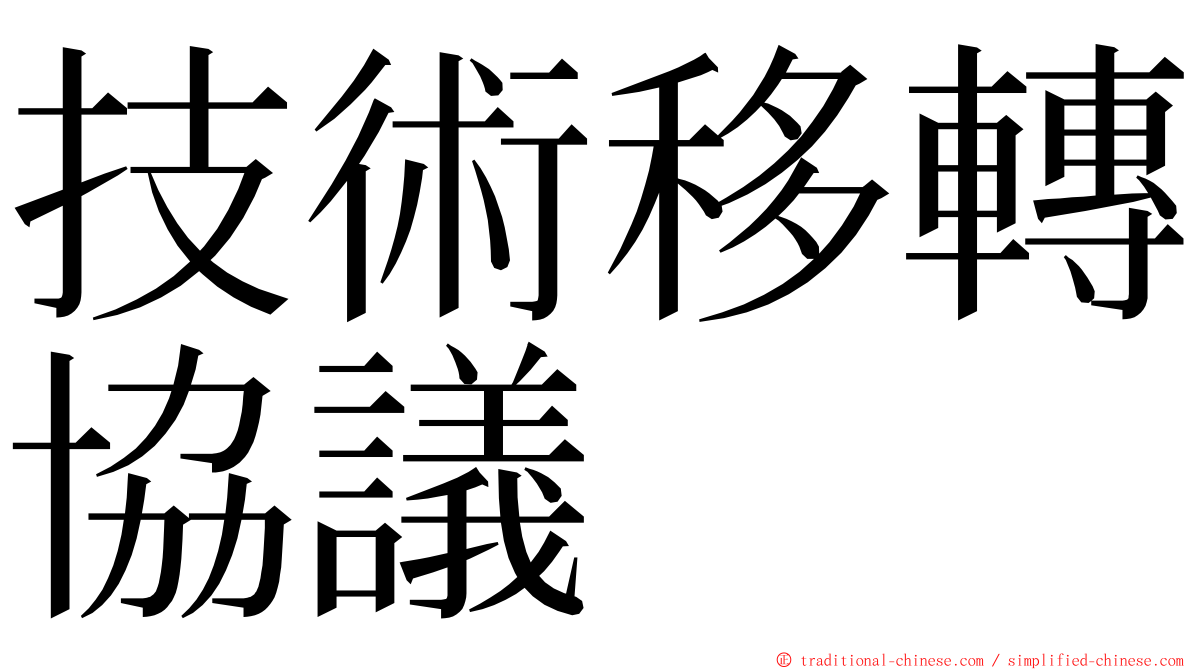 技術移轉協議 ming font