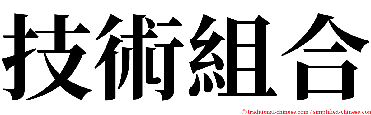 技術組合 serif font