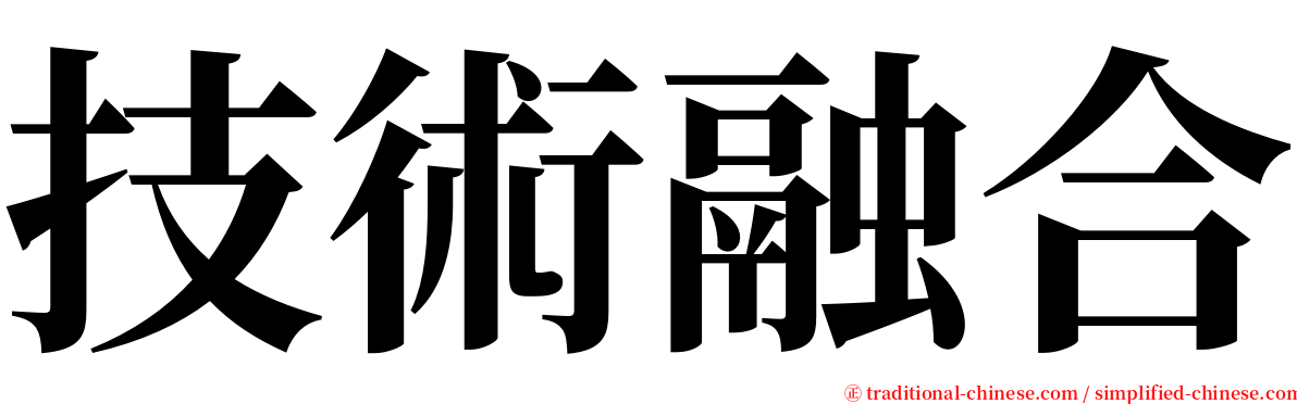 技術融合 serif font