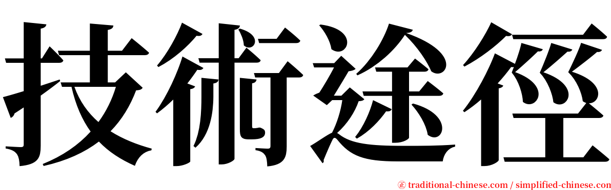 技術途徑 serif font