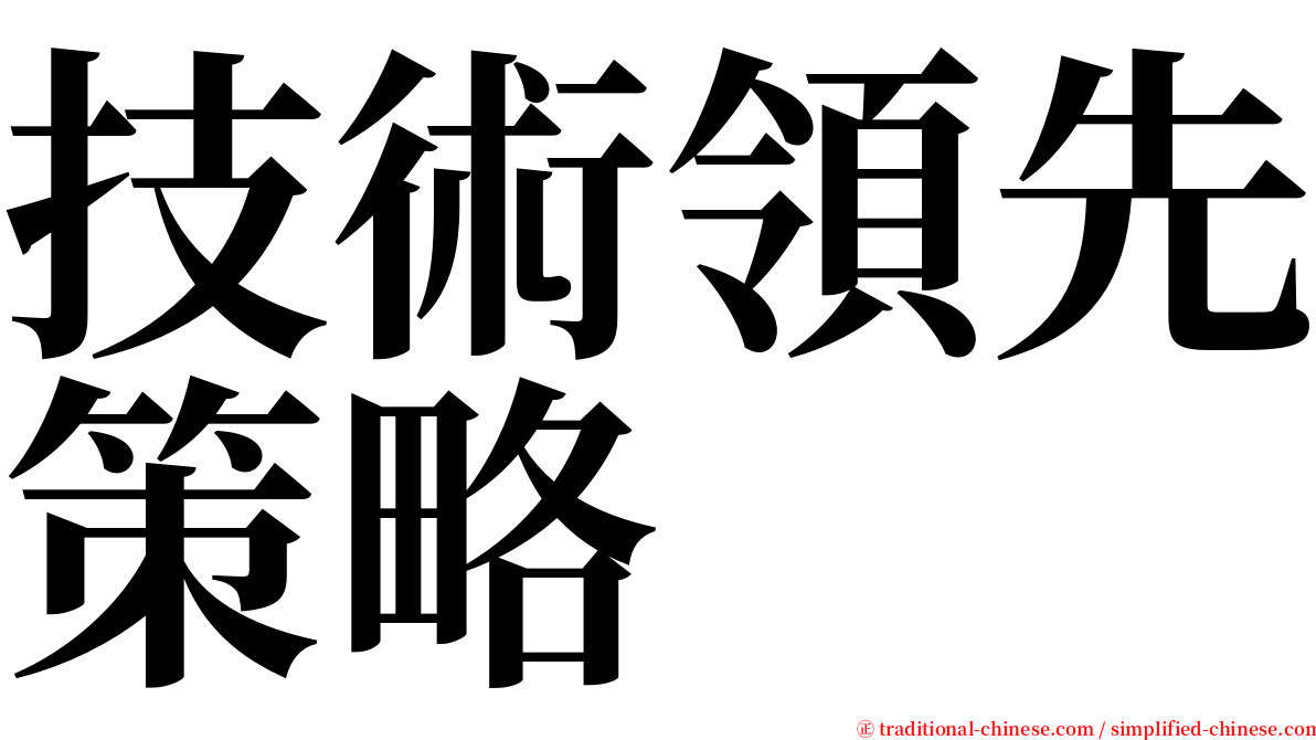 技術領先策略 serif font