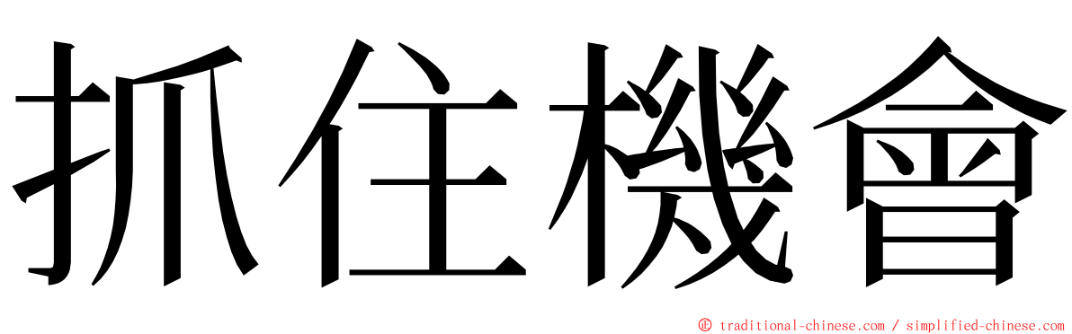 抓住機會 ming font