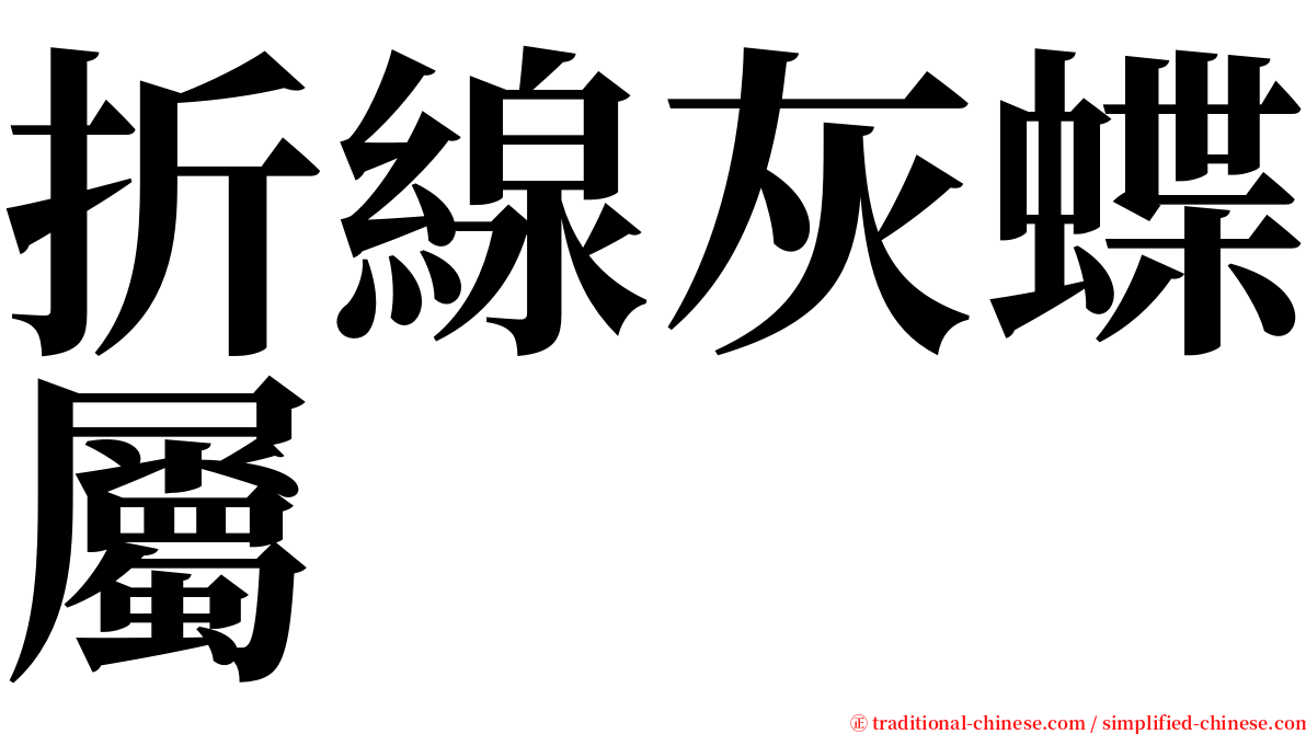 折線灰蝶屬 serif font