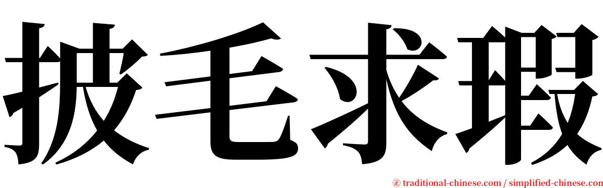 披毛求瑕 serif font