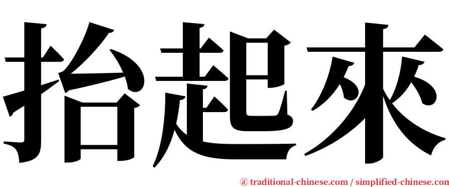 抬起來 serif font