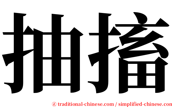 抽搐 serif font