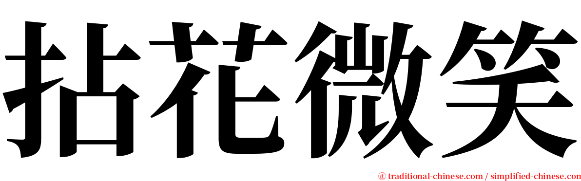 拈花微笑 serif font