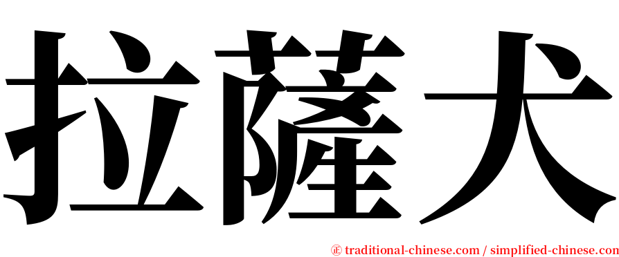 拉薩犬 serif font