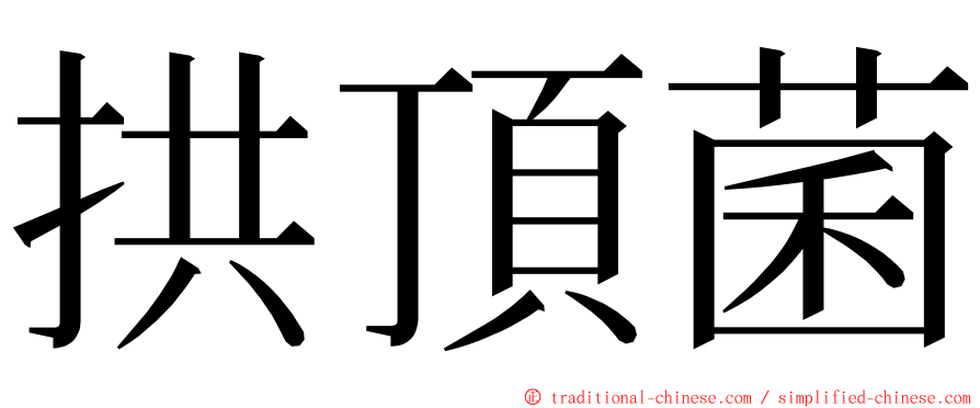 拱頂菌 ming font