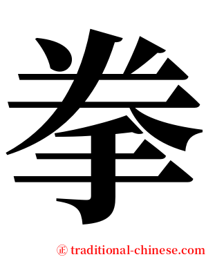 拳 serif font