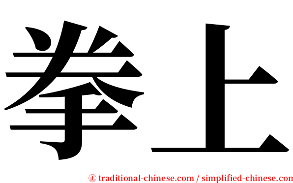 拳上 serif font